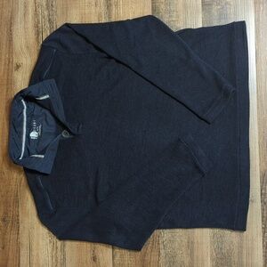 Nicoby Alpine 3 Button Long Sleeve Pullover Henley Size XL in Dark Blue